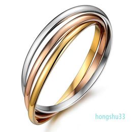 high quality steel love Jewellery Tricolour ladies bangle bracelet for modern women bracelet gift with velvet bag262o