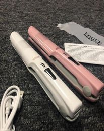 Wireless Hair Straighteners Fast Heating Flat Iron Ceramic Hair Curler Curling Irons USB Charger Straightening Iron Styling 1087259446214