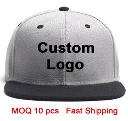 custom cap 3D embroidery logo flat brim tennis hip hop tour full close fitted trucker baseball sport custom customized snapback ha4153505