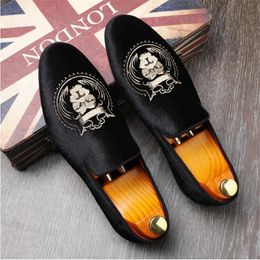Men Fashion Embroidery Party Wedding Slip on Loafers Moccasins Men's Casual Shoes Mens Light Comfortable Driving Outdoor Flats 231226