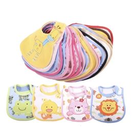 10PCS Baby Bibs Cotton Cute Cartoon Pattern Toddler Waterproof Saliva Towel Fit 03 Years 231225