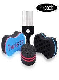 Hair Sponge Brush Magic Barber Curl Sponge Dreads Locking Afro Coil Comb Tornado Care Tool4PCS 2207186586520