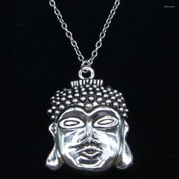 Chains 20pcs Fashion Necklace 40x30mm Buddha Head Pendants Short Long Women Men Colar Gift Jewelry Choker