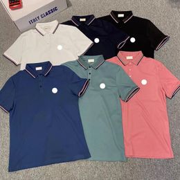 Polos designer French brand mens polo luxury men s polo shirt sport summer women trend pure breathable size S/M/L/XL/XXL/XXXL Colour Pink