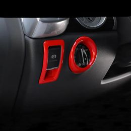 Stickers Car Styling sticker Chrome Car styling Interior Console Headlight Switch Frame Decorative Cover Trim Strip molding 3D For Porsche