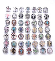 Charm Bracelets 10pcs Wholesale Faith 18mm Snap Jewellery Mixed Metal Rhinestone Button Fit Bracelet Bangles Necklaces17804038