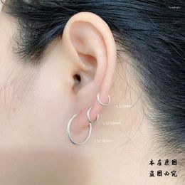 Hoop Earrings Small Medium Size Pure 925 Sterling Silver Round Circle Hoops For Women Men Multi-piercing Jewelry