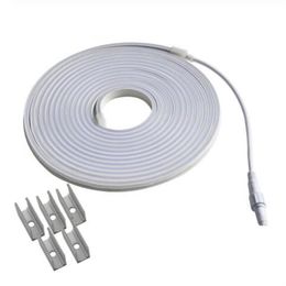 24 Volt LED Neon Strip IP67 DC24V Flexible Light 4X10mm Flat Surface Neon Rope for Outdoor Waterproof Tape Neon Sign DIY 1 - 10M B313j