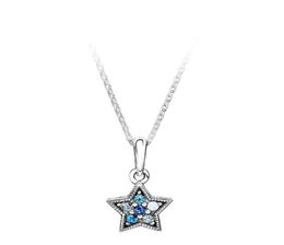 quality s925 silver womens designer blue star necklace fashion ladys jewelry for style pendant necklace6407630