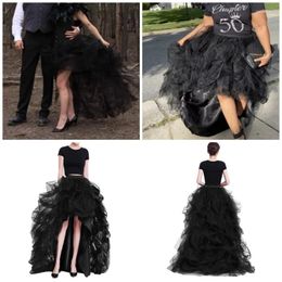 Skirts Women Tulle Long Skirt High Waist Floor Length Maxi Layered Wedding Night Out Party A-Line 066C