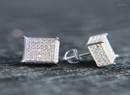 2020 Stud Earringsmens big bling ear jewelry 3 colors screw back micro pave cz earring for men17973706