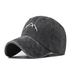 Classic Mountain Embroidered Baseball Caps Distressed Hats Outdoor Visors Washed Cotton Ball Caps Travel Truck Hat56747428171042