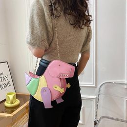 Bags Fashion Women Shoulder Bag Cartoon Dinosaur Shape Vintage Ladies Casual Messenger Bag PU Leather Mini Purse Handbags For Women