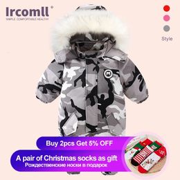Ircomll Winter Kids Jumpsuit Overalls for Toddler Warm Waterproof Children Ski Jumpsuit Jacket for Baby Boys Girls Outdoor Snow 231225