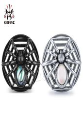 KUBOOZ Stainless Steel Shell Spider Ear Plugs Piercing Tunnels Earring Gauges Body Jewellery Stretchers Expanders Silver Black Whole9447073