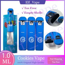 Cookies 1.0ml Disposable Vape Pen Rechargeable E Cigarettes 380mah Battery Empty Vaporizer Pens Cartridge Box Packaging 1.0