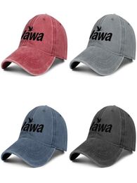 Wawa Logo Black and White Unisex denim baseball cap golf design your own cute trendy hats Red Florida Store7244030