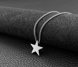 Star Necklace Mens Chains On The Neck Pendant Stainless Steel Hip Hop Jewellery 2021 Gifts For Male Accessory Necklaces2053582