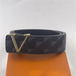 Designer belt Fashion V buckle leather belt width 3 8cm 20 style with gift box suitable for men and women284D