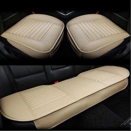 Cushions Car front/back Seat Covers bamboo charcoal artificial PU leather Universal Fit SUV sedans