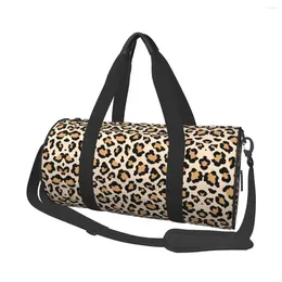 Outdoor Bags Leopard Gym Bag Animal Fashion Cool Travel Training Sports Male Female Custom Large Retro Fitness Waterproof Handbags