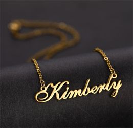 Personalised Custom Name Necklace Gold Stainless Steel Letter Customised Necklaces For Women Girls Charm Jewellery Bridesmaid Gift1775913