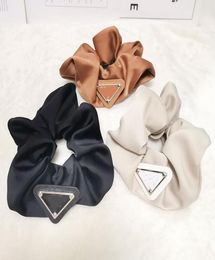 French niche letter hair ring design satin triangle fairy style lady temperament hair accessories female high quality fast deliver4848877