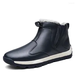 Boots Men Arrivals Warm Plush Winter Shoes Fashion Waterproof Ankle Non-slip Snow Plus Size 779