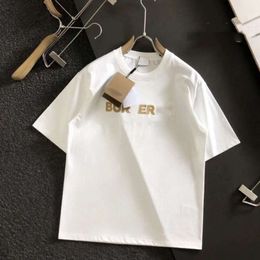 men T shirt designer t shirts mens womens fashion solid Colour letters embroidered short-sleeved tee top casual loose large size pullover cotton Tee