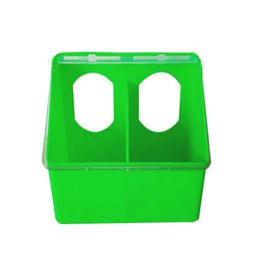 Plastic Hanging Feeders for Parakeet Water Cups Feed Trays with 2 Holes Waterproof Poultry Feeding Supplies P15F 231225