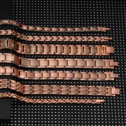 Vinterly Magnetic Bracelet Men Pure Copper Energy Health Male Chain Link Vintage s & Bangles 210611304u