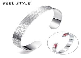 Personality Cross Pattern Alert ID Bracelet Silver Black Colour Stainless Steel For Men Bangle4985922