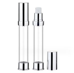 5ml 10ml 15ml 20ml 30ml Clear Airless Cosmetic Cream Pump Bottle Travel Size Dispenser Makeup Container for Cream Gel Lotion Packaging Bottles