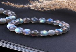 Natural Labradorite Stone Bracelets For Women Gift Blue Lights Gemstone Bead Strand Stretch Charm Bracelet Femme LJ2009188617414