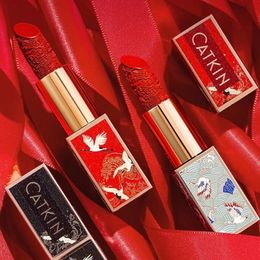 Korean Makeup Lipstick Catkin Sculpted Matte Lip Stick Set for Women Waterproof Velvet Tint Vegan Lipgloss 231225