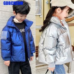 Children's Winter Coat Korean Version Waterproof Shiny Down Jacket Girls 3-18 Years Old Children Teenage Boys Park 231226