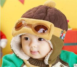 Boys Winter Warm Cap Beanie Pilot Crochet Earflap Hats Knit Baby Hat Gorro Drop 24C33839279