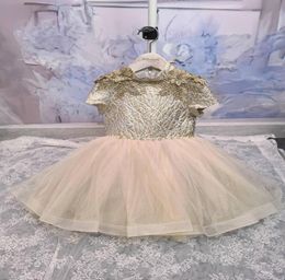 customized style Kids Girls Dress Baby Girl Bow Wedding Dresses Fashion Children party clothing high quality h8445584