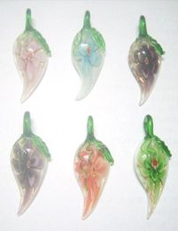 10pcslot Multicolor Murano Lampwork Glass Pendants Charms For DIY Craft Fashion Jewellery Gift PG13 Shipp72711784839219
