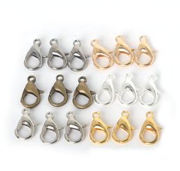 10121416mm 1000pcs Metal Lobster Clasps Hooks For Jewelry Making Finding Connect Buckle DIY Necklace7318570