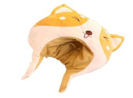 Wide Brim Hats 1 Pc Lovely Cartoon Plush Shiba Inu Hat Animals Po Prop Light Brown7350698