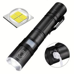 Banral P50 Aluminium Alloy Flashlight, USB Rechargeable Outdoor Lighting Flashlight, Super Bright Portable Flashlight