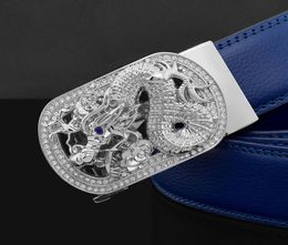 Dragon Zodiac Genuine Leather belt designer luxury brand corset belt famous Cowhide gold waist belt blue9243025