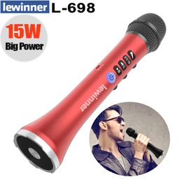 Lewinner Professional Karaoke Microphone Wireless S er Portable Bluetooth microphone for phone iphone Handheld Dynamic mic 231226