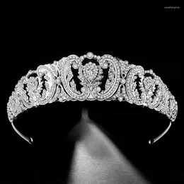 Hair Clips Baroque Luxury Crystal Wedding Bridal Tiaras Crowns For Women Prom Diadem Ornaments Bride Jewellery Accessories