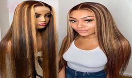 High Gloss Straight 13x4 Human Hair Lace Front Wig All Sizes 28quot 100 Brazilian Hair 1505228616