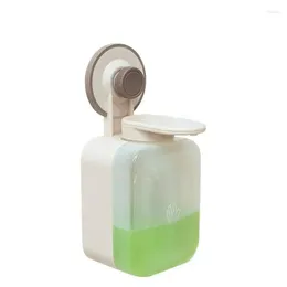 Liquid Soap Dispenser Wall-mounted Hands-free Dispensing Durable Plastic Material Suction Cup Punch-free Hand