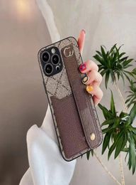 Mobile Phone Cases Red Brown Armband Phonecase Luxury Designer Card Pocket Case Leather Cover Shell For IPhone 14 Pro Max 13P 12 14622500