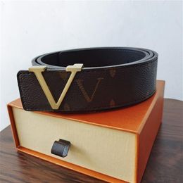 2022 Belts for jeans Luxury Design Women needle buckle Fashion Letters Plaid Print Golden belt imitation party favors with box siz316c