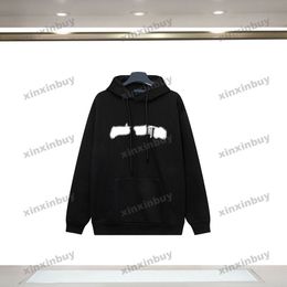 xinxinbuy 2024 Men designer Hoodie Sweatshirt Letter Graffiti Print long sleeve women blue Black white gray M-2XL